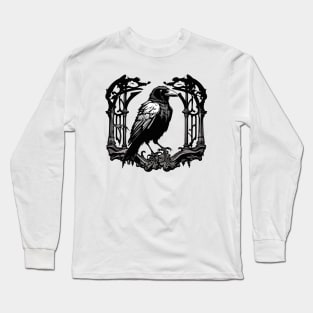 Mysterious crows, black crows with bad omens Long Sleeve T-Shirt